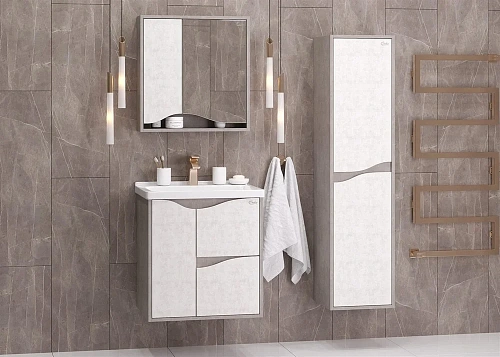 Шкаф-пенал Onika БРЕНДОН 35.10 камень светлый универсальный 403565 Шкаф-пенал Onika БРЕНДОН 35.10 камень светлый универсальный 403565