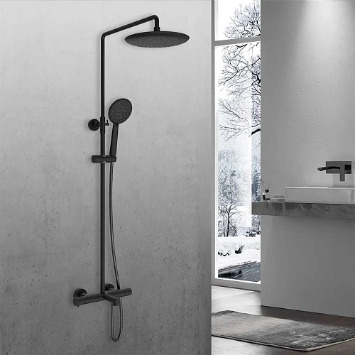 Душевая система Vincea Desire VSFS-1D1TMB термостатическая, черный Душевая система Vincea Desire VSFS-1D1TMB термостатическая, черный