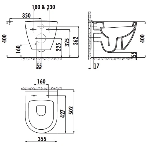 Унитаз SMART Creavit Terra TP325-00SI00E-0000 с биде, черный Унитаз SMART Creavit Terra TP325-00SI00E-0000 с биде, черный