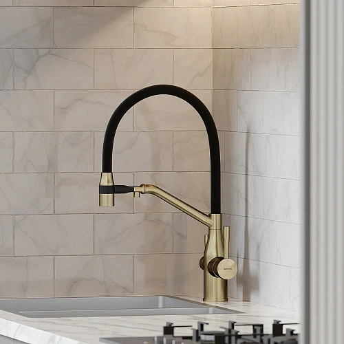 Смеситель для кухни Sancos Orta SC4008BG под фильтр, брашированное золото Смеситель для кухни Sancos Orta SC4008BG под фильтр, брашированное золото