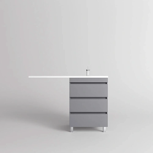 Тумба под раковину Style Line Даллас ЛЕОН 120 Люкс серая, PLUS напольная СС-00002449 Тумба под раковину Style Line Даллас ЛЕОН 120 Люкс серая, PLUS напольная СС-00002449