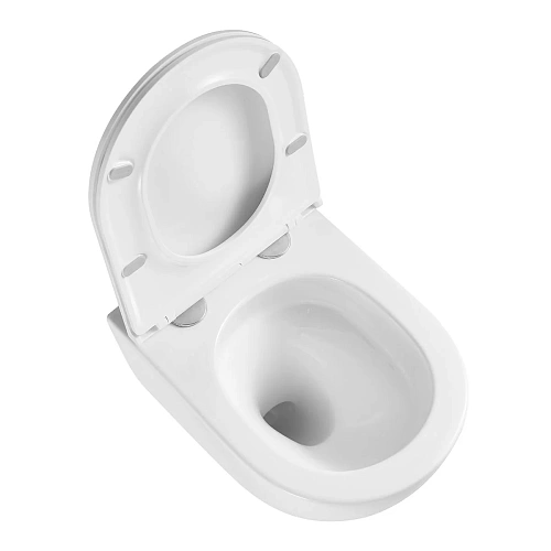 Унитаз подвесной Lemark GLAZER, безободковый с сиденьем микролифт,смыв торнадо, белый глянец 9614003 Унитаз подвесной Lemark GLAZER, безободковый с сиденьем микролифт,смыв торнадо, белый глянец 9614003