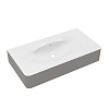 Картинка анонса товара «раковина vincea caprise vcb-4ca100mwlg corian, белый матовый/светло-серый матовый»