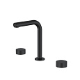 Детальная картинка товара «смеситель для раковины boheme stick 152-b.3 linea на 3 отверстия black»