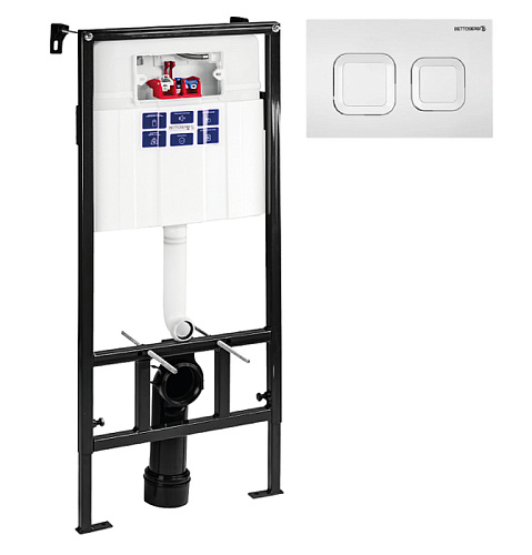 Инсталляция для унитаза BETTOSERB SAVA SLIM SUPERIOR SES40006470 с клавишей смыва SMART белый Инсталляция для унитаза BETTOSERB SAVA SLIM SUPERIOR SES40006470 с клавишей смыва SMART белый