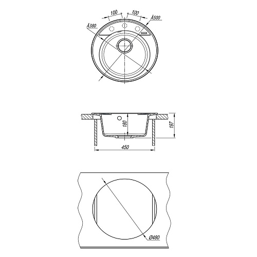 Кухонная мойка Lemark SULA 500 врезная из кварцгранита, бежевый 9910002 Кухонная мойка Lemark SULA 500 врезная из кварцгранита, бежевый 9910002