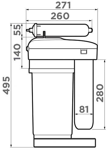 Фильтр для воды Omoikiri Pure Drop 2.1.4S 4998004 Фильтр для воды Omoikiri Pure Drop 2.1.4S 4998004