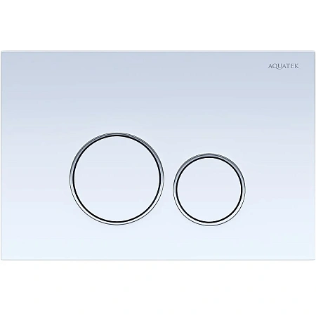 Клавиша смыва Aquatek белая ободок хром (клавиши круглые) KDI-0000015 Клавиша смыва Aquatek белая ободок хром (клавиши круглые) KDI-0000015