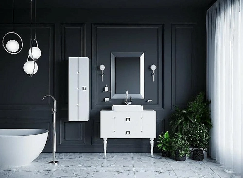 Тумба под раковину Armadi Art Piazza 80 841-080-WCR белая + хром Тумба под раковину Armadi Art Piazza 80 841-080-WCR белая + хром