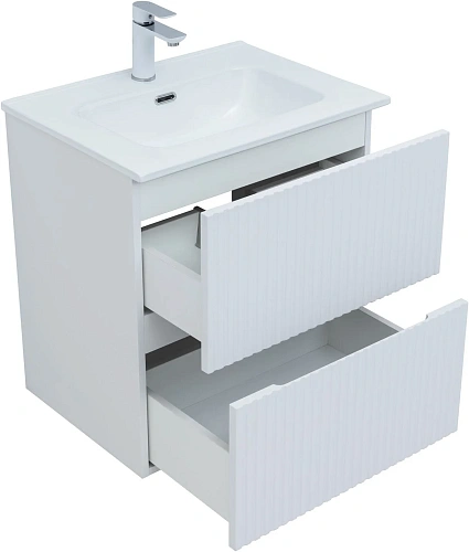 Тумба под раковину Aquanet Джейн 60 белый матовый 00313284 напольная/подвесная Тумба под раковину Aquanet Джейн 60 белый матовый 00313284 напольная/подвесная