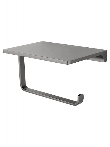 Держатель туалетной бумаги Wonzon & Woghand ECLIPSE темный графит (WW-9126-BGM) с полкой Держатель туалетной бумаги Wonzon & Woghand ECLIPSE темный графит (WW-9126-BGM) с полкой