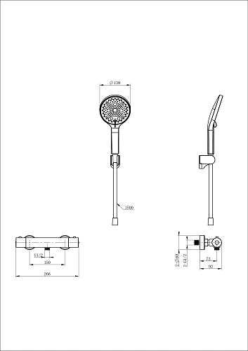 Смеситель для душа Wonzon & Woghand с термостатом, белый матовый (WW-B2012-A-MW) Смеситель для душа Wonzon & Woghand с термостатом, белый матовый (WW-B2012-A-MW)