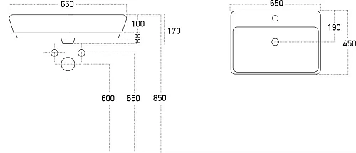 Раковина STWORKI 65 3065-KL 560119 Раковина STWORKI 65 3065-KL 560119