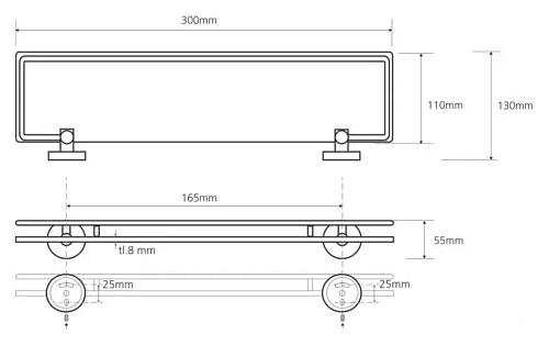 Полка Bemeta OMEGA 104102202 Полка Bemeta OMEGA 104102202