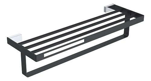 Полотенцедержатель Boheme Chrome & Black Q 10947-CR-B Полотенцедержатель Boheme Chrome & Black Q 10947-CR-B