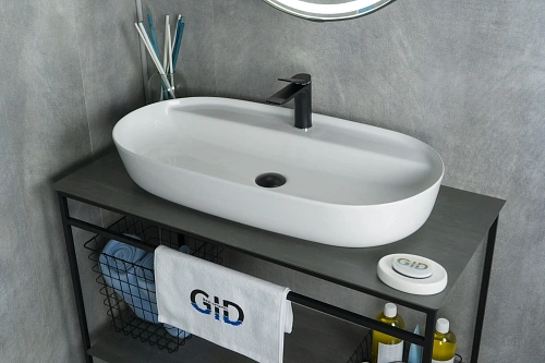 Раковина Gid N9347 51190 накладная белая 81x41x14 Раковина Gid N9347 51190 накладная белая 81x41x14