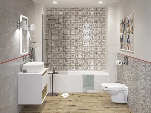 Вставка Cersanit Atlas серый 19,8x59,8 AT2S091 Вставка Cersanit Atlas серый 19,8x59,8 AT2S091