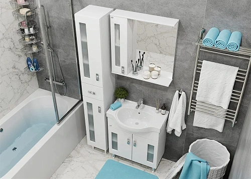 Зеркальный шкаф Onika КРИСТАЛЛ 67.02 левый 206705 Зеркальный шкаф Onika КРИСТАЛЛ 67.02 левый 206705