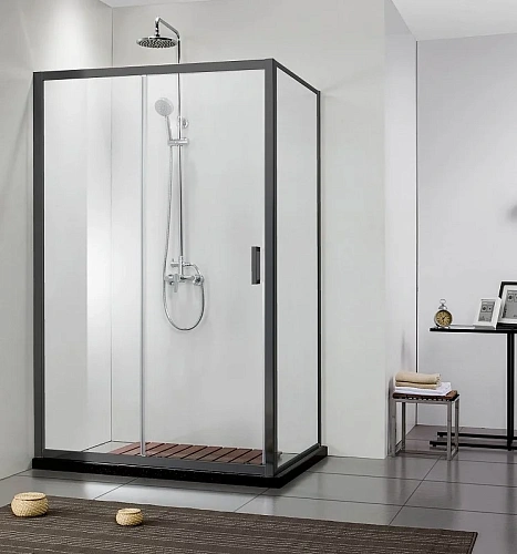 Душевая дверь Aquatek двухэлементная, раздвижная1200x2000 профиль черный, стекло прозрачное AQ ARI R AQ ARI RA 12020BL Душевая дверь Aquatek двухэлементная, раздвижная1200x2000 профиль черный, стекло прозрачное AQ ARI R AQ ARI RA 12020BL