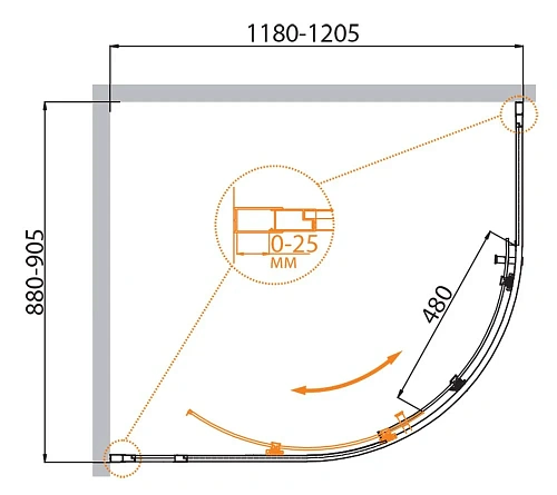 Душевой уголок CEZARES MOLVENO-RH-1-120/90-C-Cr-IV 120x90см стекло прозрачное, профиль хром Душевой уголок CEZARES MOLVENO-RH-1-120/90-C-Cr-IV 120x90см стекло прозрачное, профиль хром