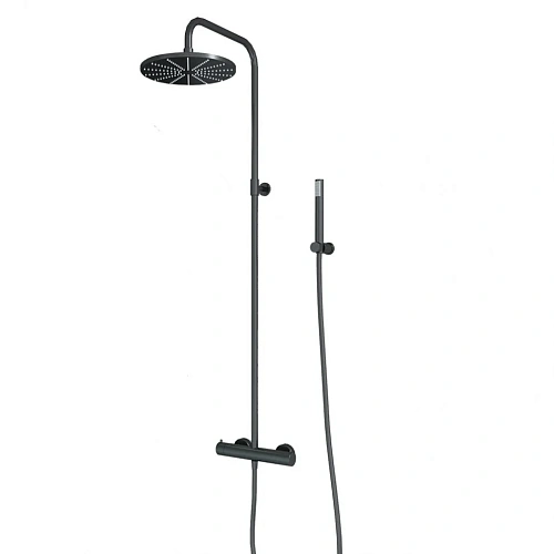 Душевая система Paini Cox 78PZ689THTT с термостатом, черный матовый PVD Душевая система Paini Cox 78PZ689THTT с термостатом, черный матовый PVD