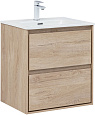 Тумба под раковину Aquanet Милан 60 дуб светлый 00336382 подвесная Тумба под раковину Aquanet Милан 60 дуб светлый 00336382 подвесная