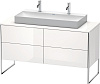 Картинка анонса товара «тумба под раковину duravit xsquare xs4925m2222 напольная 140 см белый глянцевый»