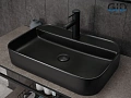 Раковина Gid Bm9660 53376 накладная черная матовая 60x40x11 Раковина Gid Bm9660 53376 накладная черная матовая 60x40x11