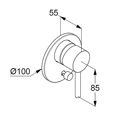 Смеситель для ванны Kludi BOZZ 38716N576 встраиваемый для 38624N брашированный никель Смеситель для ванны Kludi BOZZ 38716N576 встраиваемый для 38624N брашированный никель