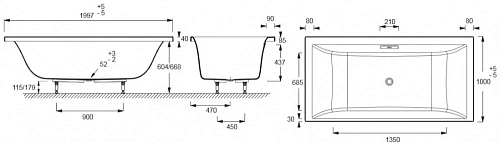 Акриловая ванна Jacob Delafon Evok 200x100 E5BC236L-00 левая Акриловая ванна Jacob Delafon Evok 200x100 E5BC236L-00 левая