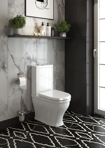 Унитаз напольный CEZARES GIUBILEO CZR-165-CPR/CZR-6045-SC безободковый с сиденьем Унитаз напольный CEZARES GIUBILEO CZR-165-CPR/CZR-6045-SC безободковый с сиденьем