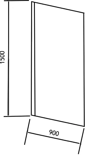 Шторка на ванну STWORKI Стокгольм GV-861 MT 90х150 см, профиль хром матовый 449648 Шторка на ванну STWORKI Стокгольм GV-861 MT 90х150 см, профиль хром матовый 449648
