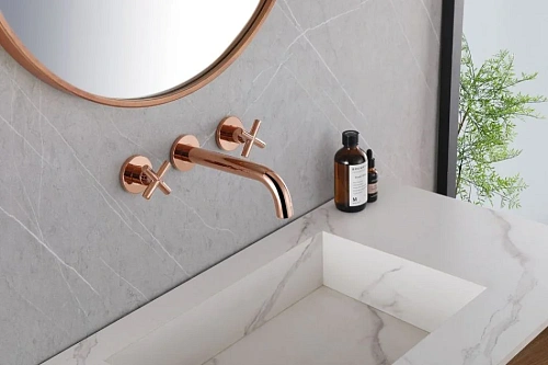 Смеситель для раковины ABBER Wasser Kreis AF81121RG скрытого монтажа, розовое золото Смеситель для раковины ABBER Wasser Kreis AF81121RG скрытого монтажа, розовое золото