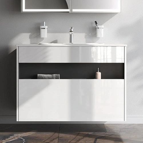 Тумба под раковину AM.PM Func M8FFUX1001WG pull-out, 100 см универсальная, белый Тумба под раковину AM.PM Func M8FFUX1001WG pull-out, 100 см универсальная, белый