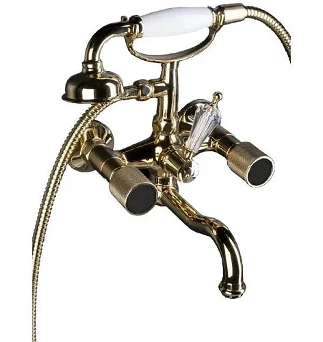 Смеситель для ванны Boheme ROYALi 293-Royal/CRST black CRYSTAL золото, переключатель Swarovski Смеситель для ванны Boheme ROYALi 293-Royal/CRST black CRYSTAL золото, переключатель Swarovski