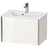 Картинка анонса товара «тумба под раковину duravit xviu xv40780b122 подвесная компакт 61 см белая глянцевый»