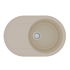 Кухонная мойка Lemark LACHA 760 врезная овальная из кварцгранита, с крылом, бежевый 9910056 Кухонная мойка Lemark LACHA 760 врезная овальная из кварцгранита, с крылом, бежевый 9910056
