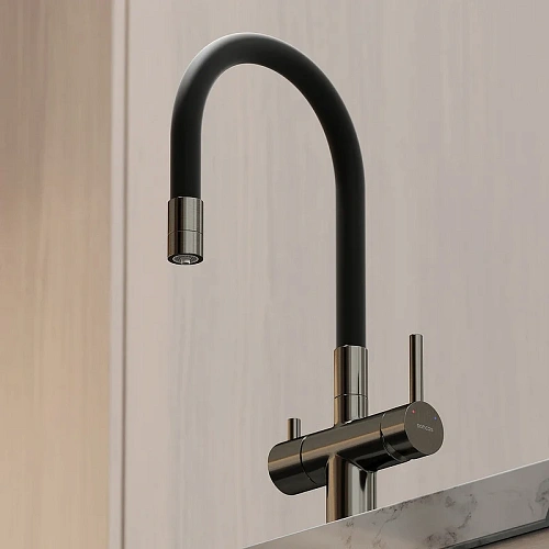 Смеситель для кухни Sancos Lucia SC4004GG под фильтр, вороненая сталь Смеситель для кухни Sancos Lucia SC4004GG под фильтр, вороненая сталь