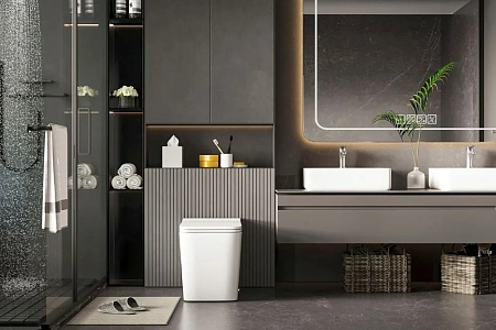 Унитаз приставной ABBER Rechteck AC1212P белый с импульсным смывом с крышкой микролифт Унитаз приставной ABBER Rechteck AC1212P белый с импульсным смывом с крышкой микролифт