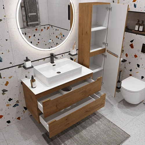 Тумба со столешницей и раковиной BelBagno ETNA 100 etna100rn-kepbo-1338-set подвесная ETNA100RN-KEPBO-1338-SET Тумба со столешницей и раковиной BelBagno ETNA 100 etna100rn-kepbo-1338-set подвесная ETNA100RN-KEPBO-1338-SET