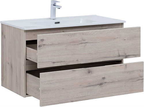 Тумба под раковину Aquanet Алвита New 90 2 ящика, дуб веллингтон белый 00303921 Тумба под раковину Aquanet Алвита New 90 2 ящика, дуб веллингтон белый 00303921