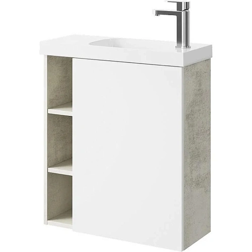 Корпус тумбы под раковину Aqwella Alba 60 R ALB0106RLS подвесной камень натуральный 600х700х250 мм Корпус тумбы под раковину Aqwella Alba 60 R ALB0106RLS подвесной камень натуральный 600х700х250 мм