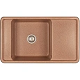 Кухонная мойка Aquaton Беллис 87 1A724832BS270 из литого мрамора,терракот Кухонная мойка Aquaton Беллис 87 1A724832BS270 из литого мрамора,терракот
