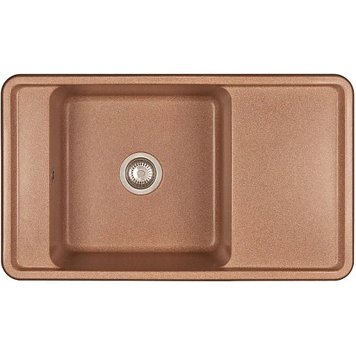 Кухонная мойка Aquaton Беллис 87 1A724832BS270 из литого мрамора,терракот Кухонная мойка Aquaton Беллис 87 1A724832BS270 из литого мрамора,терракот