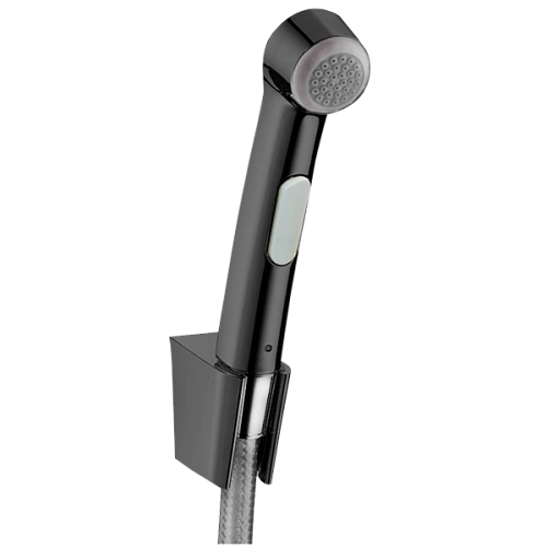 Гигиеническая лейка Hansgrohe 32129340 с держателем и шлангом 125 см (чёрный) Гигиеническая лейка Hansgrohe 32129340 с держателем и шлангом 125 см (чёрный)