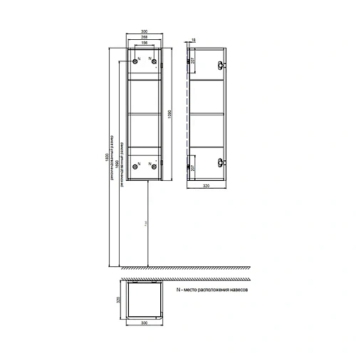 Шкаф-пенал IDDIS Bild (BIL30V0i97) подвесной 30 см, дуб светлый Шкаф-пенал IDDIS Bild (BIL30V0i97) подвесной 30 см, дуб светлый