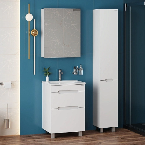 Тумба под раковину Onika Айленд 60 см 106155 напольная, белая (для Элина 60) Тумба под раковину Onika Айленд 60 см 106155 напольная, белая (для Элина 60)