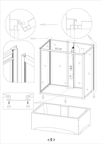 Душевой бокс Taliente 150x70x215см, прямоугольная, тонированное стекло TA-15070G Душевой бокс Taliente 150x70x215см, прямоугольная, тонированное стекло TA-15070G