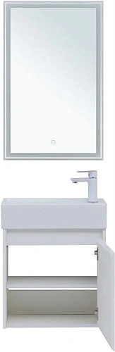 Комплект мебели Aquanet Nova Lite 50 белый глянец (с дверецей) 00302531 Комплект мебели Aquanet Nova Lite 50 белый глянец (с дверецей) 00302531