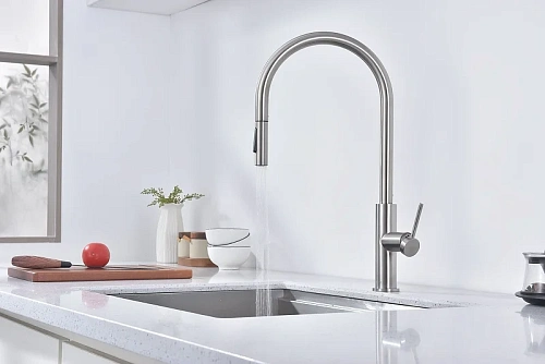 Смеситель для кухни Paulmark Senso брашированная сталь Se215180-BS Смеситель для кухни Paulmark Senso брашированная сталь Se215180-BS